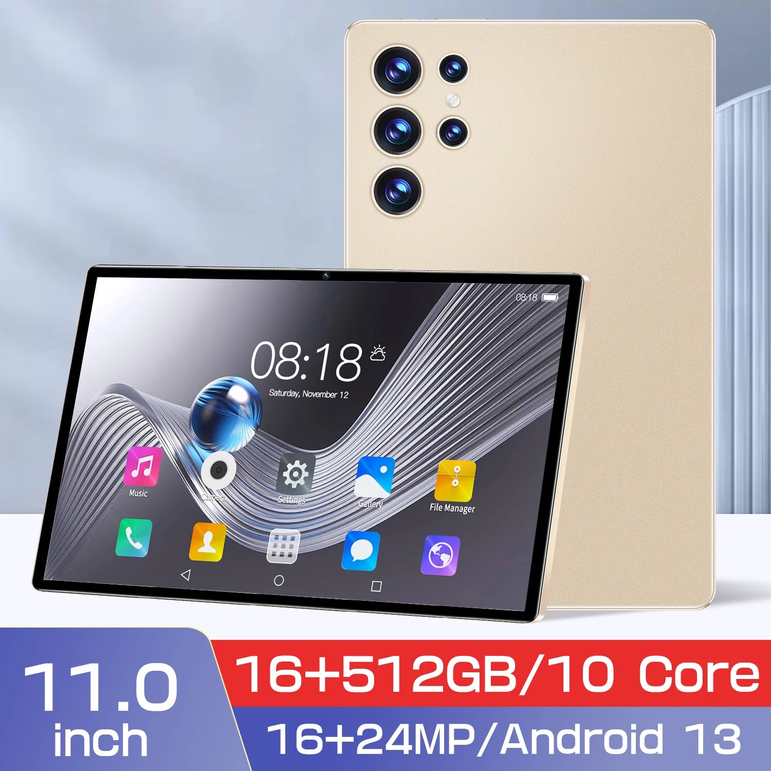 16GB+512GB Dual SIM Android Tablet 10.1 Inch, Educational with Phone Call Feature  S23U  Branded