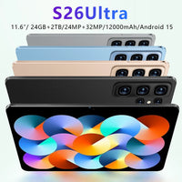 24G+2TB 2025 NEW S26Ultra 11 Inch Android 15 Tablet with Dual SIM 4G Phone Call Function Professional Use Memory