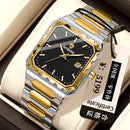 Binbang Square Men's Quartz Watch — Date Window, Steel Strap — product image 6