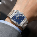 Binbang Square Men's Quartz Watch — Date Window, Steel Strap — product image 2