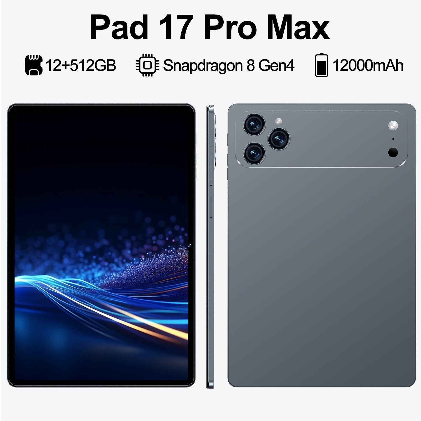Pad 17 ProMax Android Tablet — 12GB + 512GB