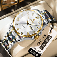 Men's Luxury-Style Quartz Watch — Day/Date, Stainless Steel Bracelet — product image 14