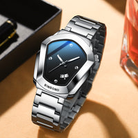BINBOND Men's Quartz Watch — Crystal-Accent Dial, Steel Bracelet — product image 4