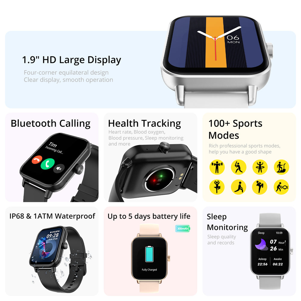 COLMI P81 Ultra Smartwatch — 1.9" Display, Bluetooth Calling