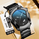 BINBOND Men's Quartz Watch — Crystal-Accent Dial, Steel Bracelet — product image 9
