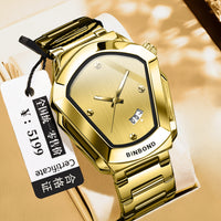 BINBOND Men's Quartz Watch — Crystal-Accent Dial, Steel Bracelet — product image 11