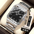 Binbang Square Men's Quartz Watch — Date Window, Steel Strap — product image 11