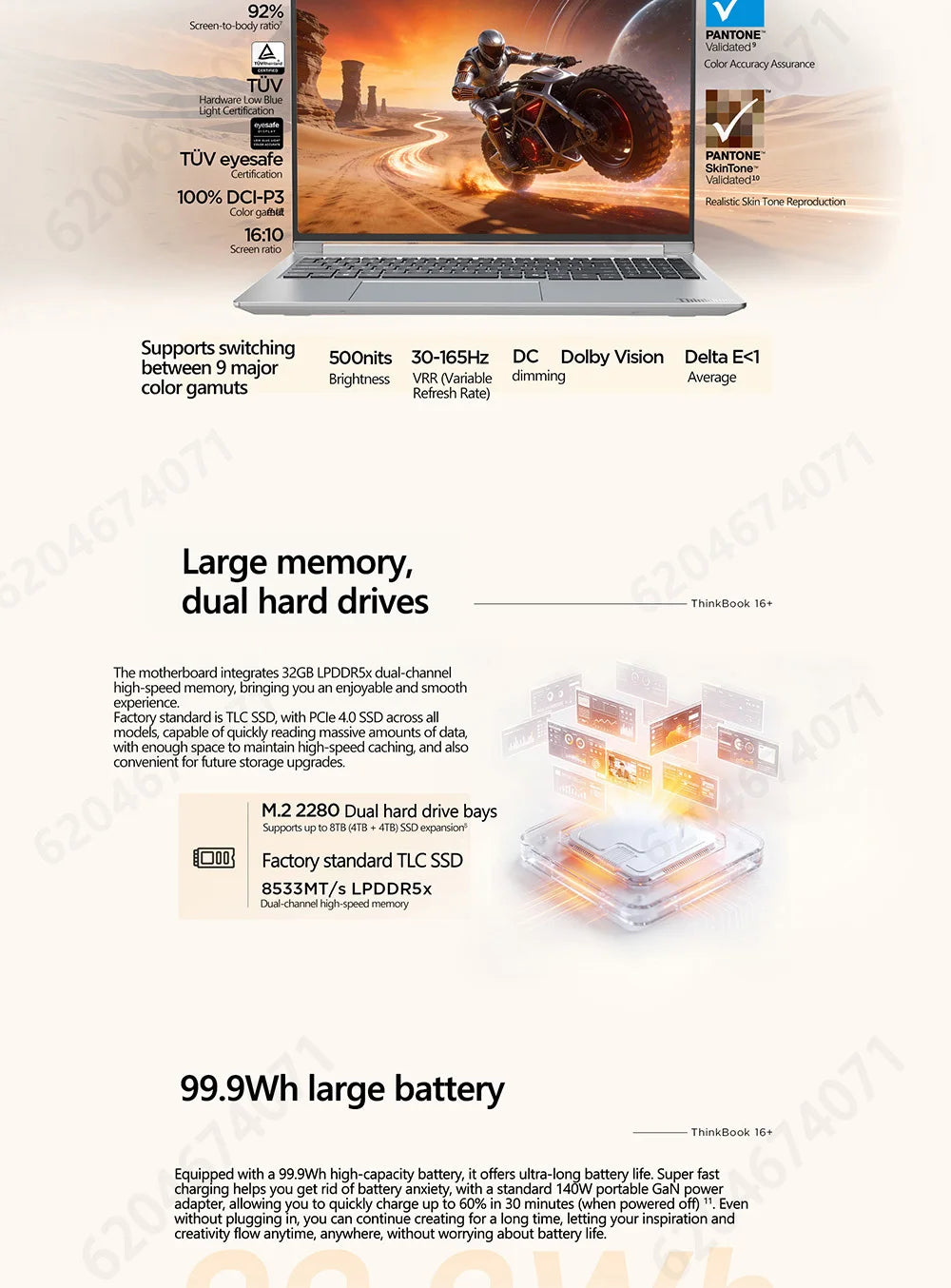 Lenovo ThinkBook 16 2026 – AMD Ryzen 7 or AI7 | Up to 32GB DDR5 | 1TB SSD | 2.5K 120Hz | AMD Radeon 780M