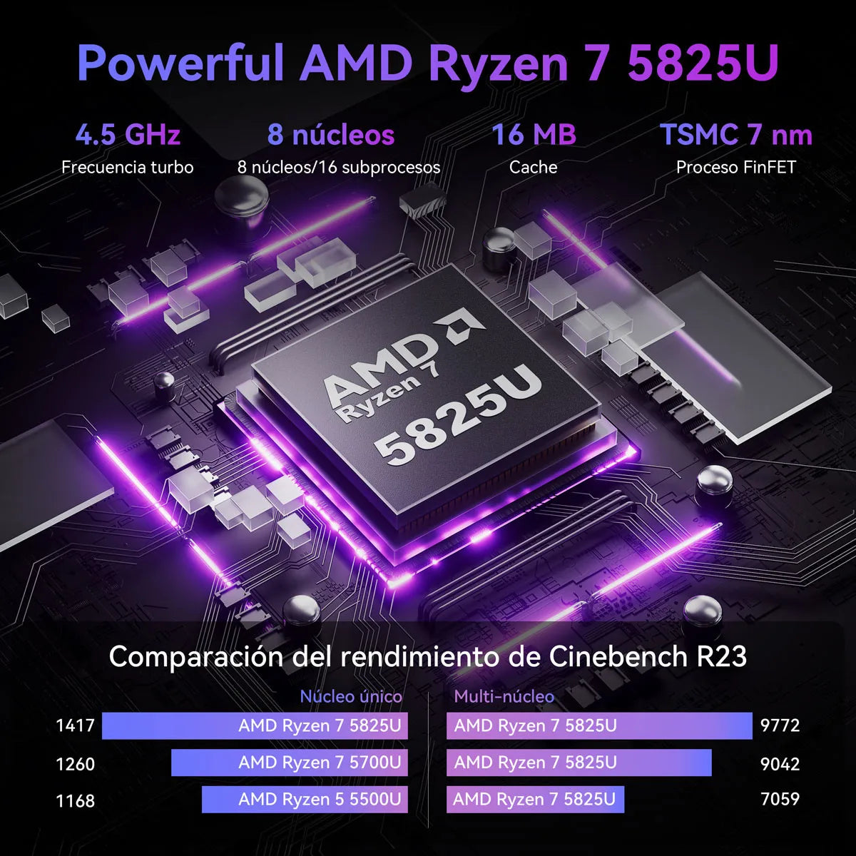 KAMRUI 15.6" Laptop — Ryzen 7, 16GB DDR4, 512GB NVMe SSD, Windows 11 Pro — product image 2