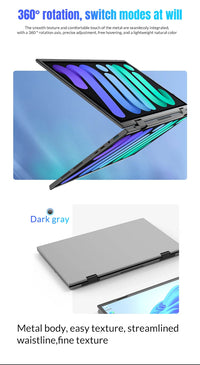 CRELANDER Dual-Screen Laptop — 14"+14" 2K Touch, 2-in-1 360° Flip, Intel N95/N100 — product image 15