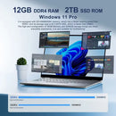 Ordinateur portable de bureau 2025 Windows 11 Intel Atom x7 A3950 PC portable Gamer 12 Go RAM 512 Go 1 To SSD 1920*1080 Ordinateur de bureau