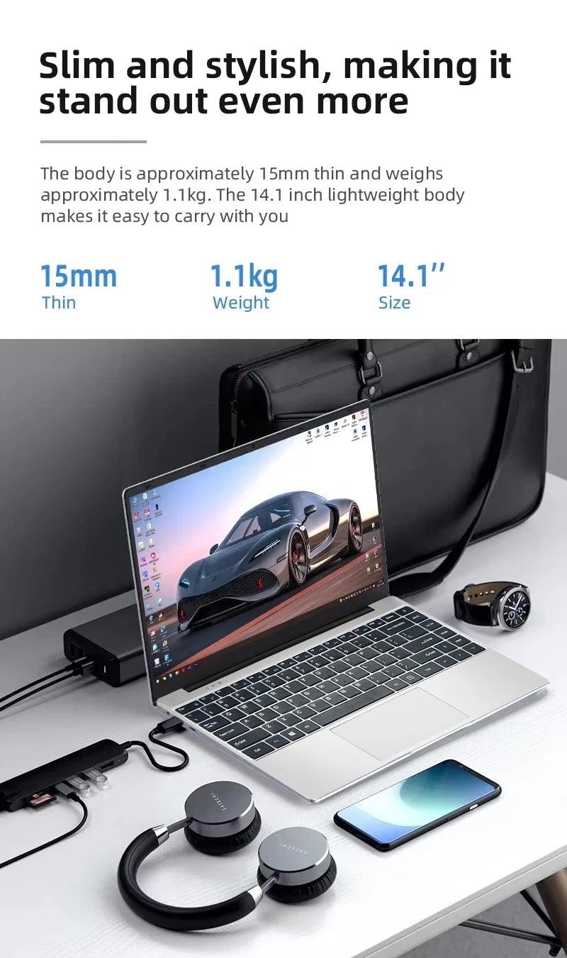 15.6" Office Laptop — Intel Atom x7, 12GB RAM, Up to 2TB SSD, Windows 11 — product image 8
