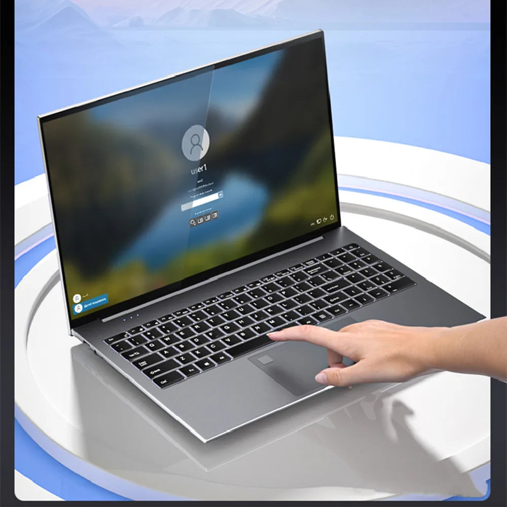 15.6 Inch Laptop PC 8GB LPDDR4 RAM 128GB SSD ROM Windows 10 Computer  4-Core Processor WIFI Intel Celeron N5095 CPU 2.00GHz