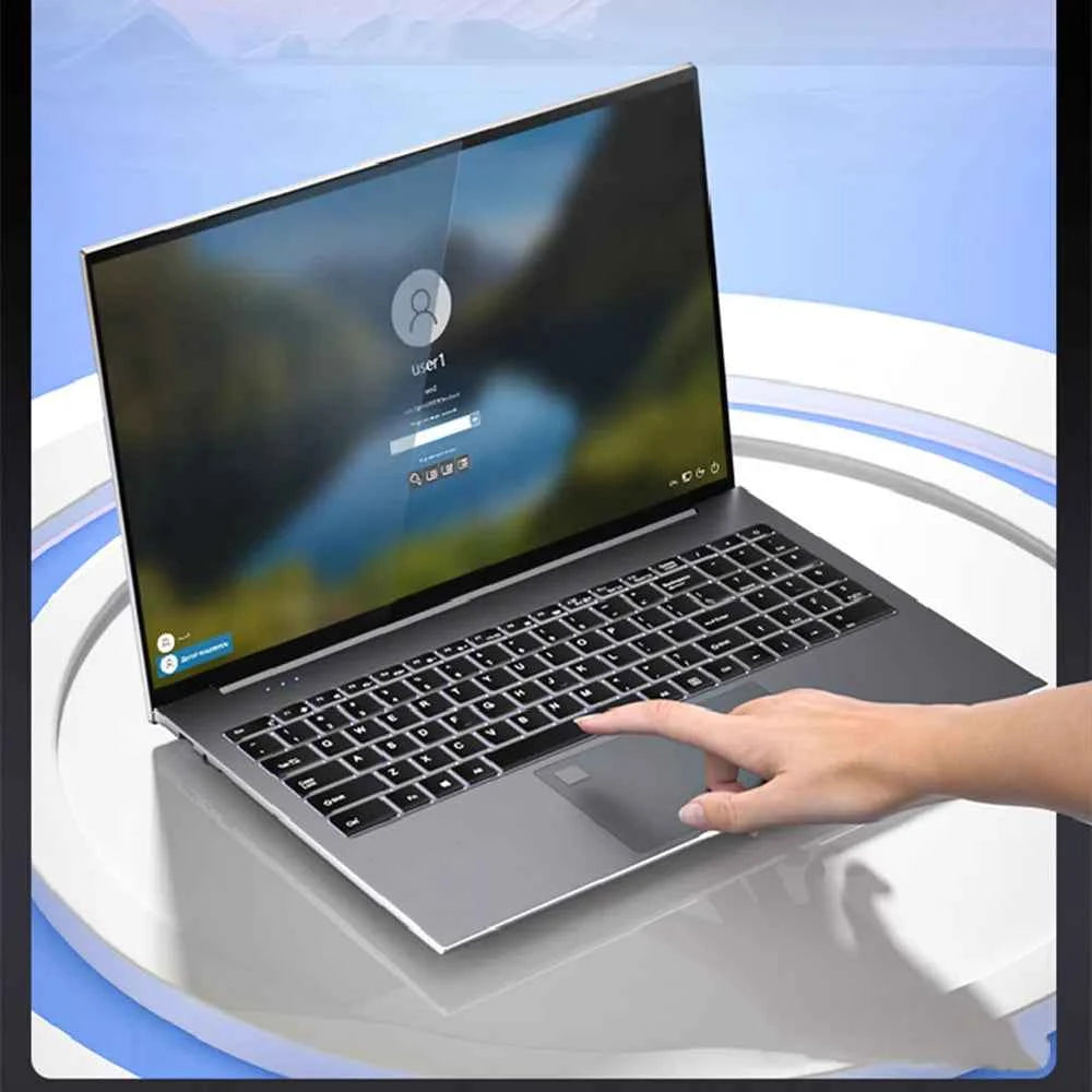 15.6 Inch Laptop PC 8GB LPDDR4 RAM 128GB SSD ROM Windows 10 Computer  4-Core Processor WIFI Intel Celeron N5095 CPU 2.00GHz