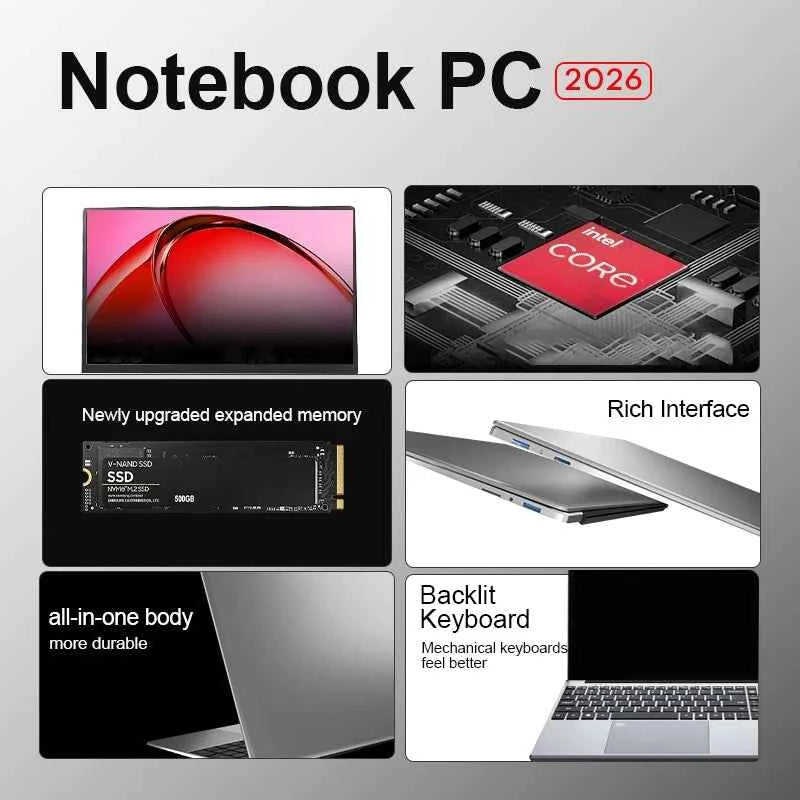15.6" Gaming Laptop – Intel Core i9 or i3 | 16GB RAM | FHD IPS | Fingerprint | Backlit KB | Windows 11