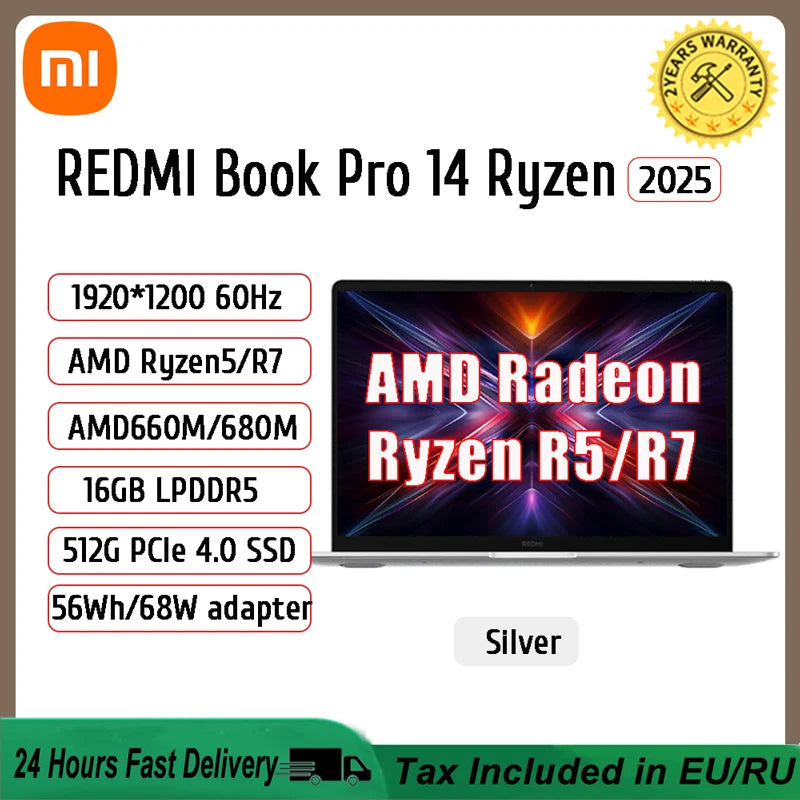 RedmiBook 14 / 16 — Ryzen 5/7, 16GB RAM, 512GB SSD (International Model)