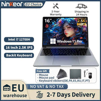 Ninkear N16Pro Laptop 16 inch 2.5K 120Hz Intel Core i7-12700H WiFi 6 16GB RAM 1TB SSD Laptop Windows 11 Notebook Office Computer