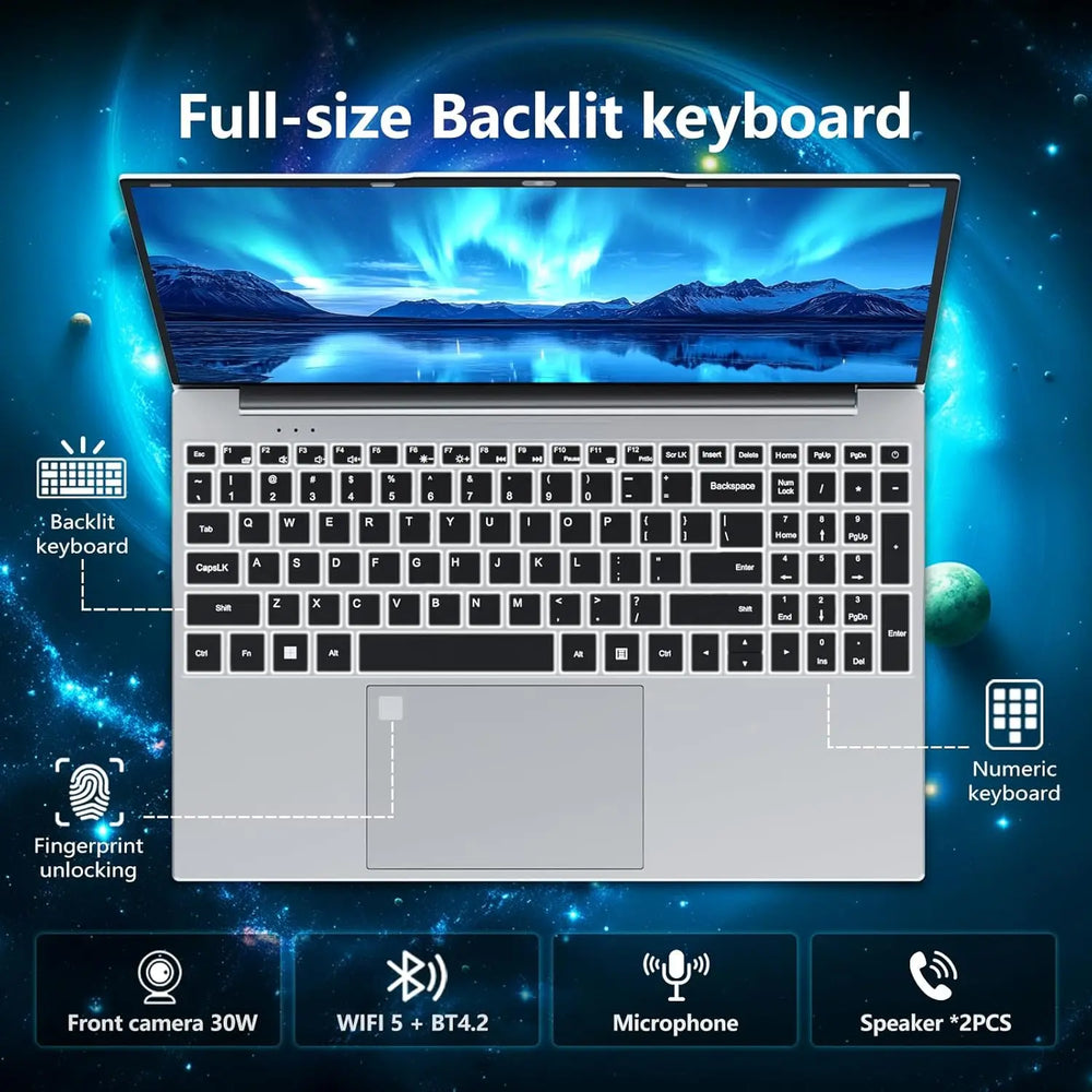 Portable 15.6" Gaming Laptop — Intel Core i9-10980HK/i9-9900U, 16GB RAM, Fingerprint Unlock
