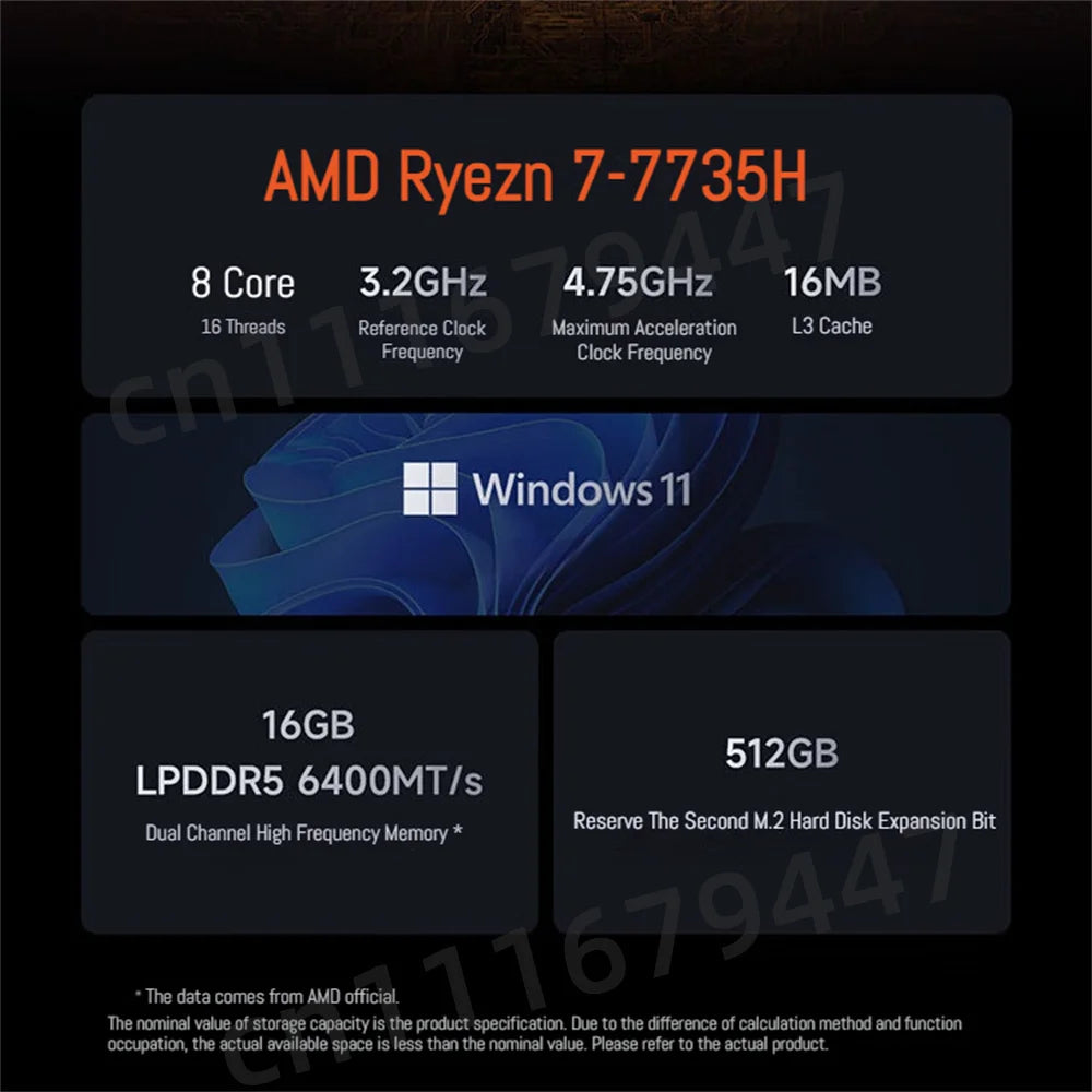 Xiaomi REDMI Book 14" / 16" – AMD Ryzen 7 7735H or Ryzen 5 | 16GB DDR5 | 512GB SSD | 1920×1200 | Windows 11