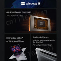 Ordinateur portable Xiaomi REDMI Book 14 /REDMI Book 16 R5-7535H/R7-7735H 16G 512G SSD Ordinateur portable fin pour jeux, bureau et conception