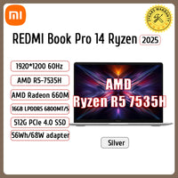 Ordinateur portable Xiaomi REDMI Book 14 /REDMI Book 16 R5-7535H/R7-7735H 16G 512G SSD Ordinateur portable fin pour jeux, bureau et conception