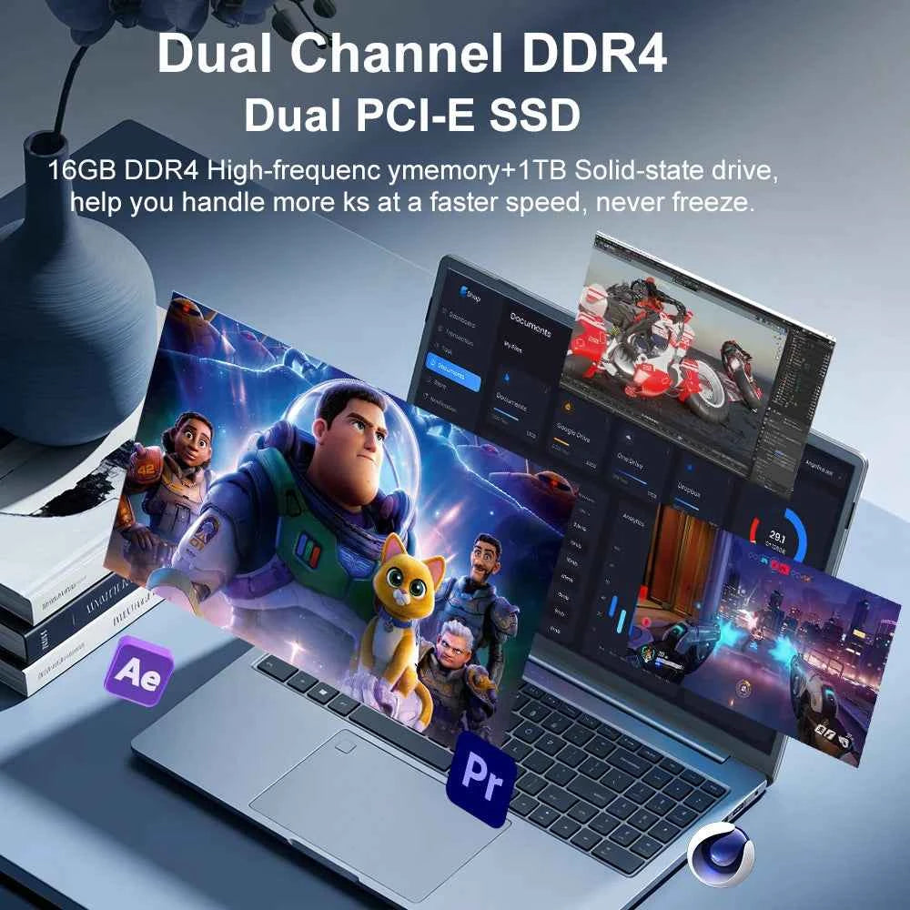 Ninkear N16Pro 16" Laptop – Intel Core i7-13620H | 16GB DDR4 | 1TB SSD | 2.5K 120Hz | Wi-Fi 6 | Ships from Germany