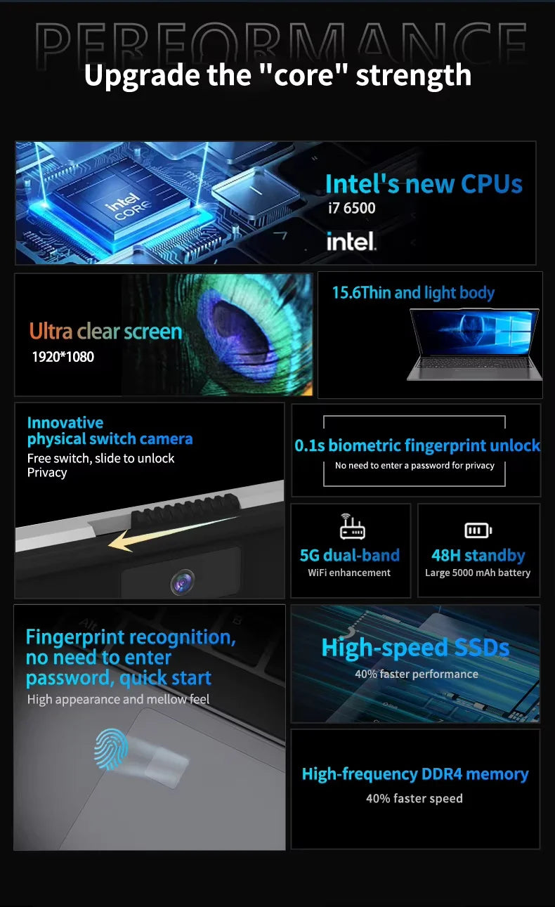 15.6" Laptop — Intel Core i7, 16GB DDR4, Up to 2TB SSD, Windows 11 — product image 8